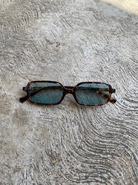 Lentes Miu Miu Rectangulares Leopardo Con Azul