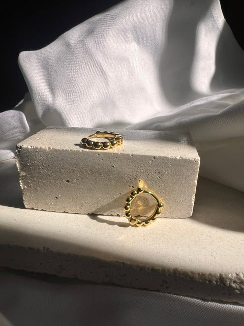 Mini Hoops Gold Bobas plane 6mm