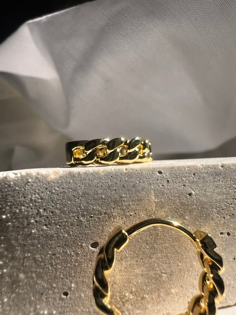 Hoops Gold Trenzada 20mm