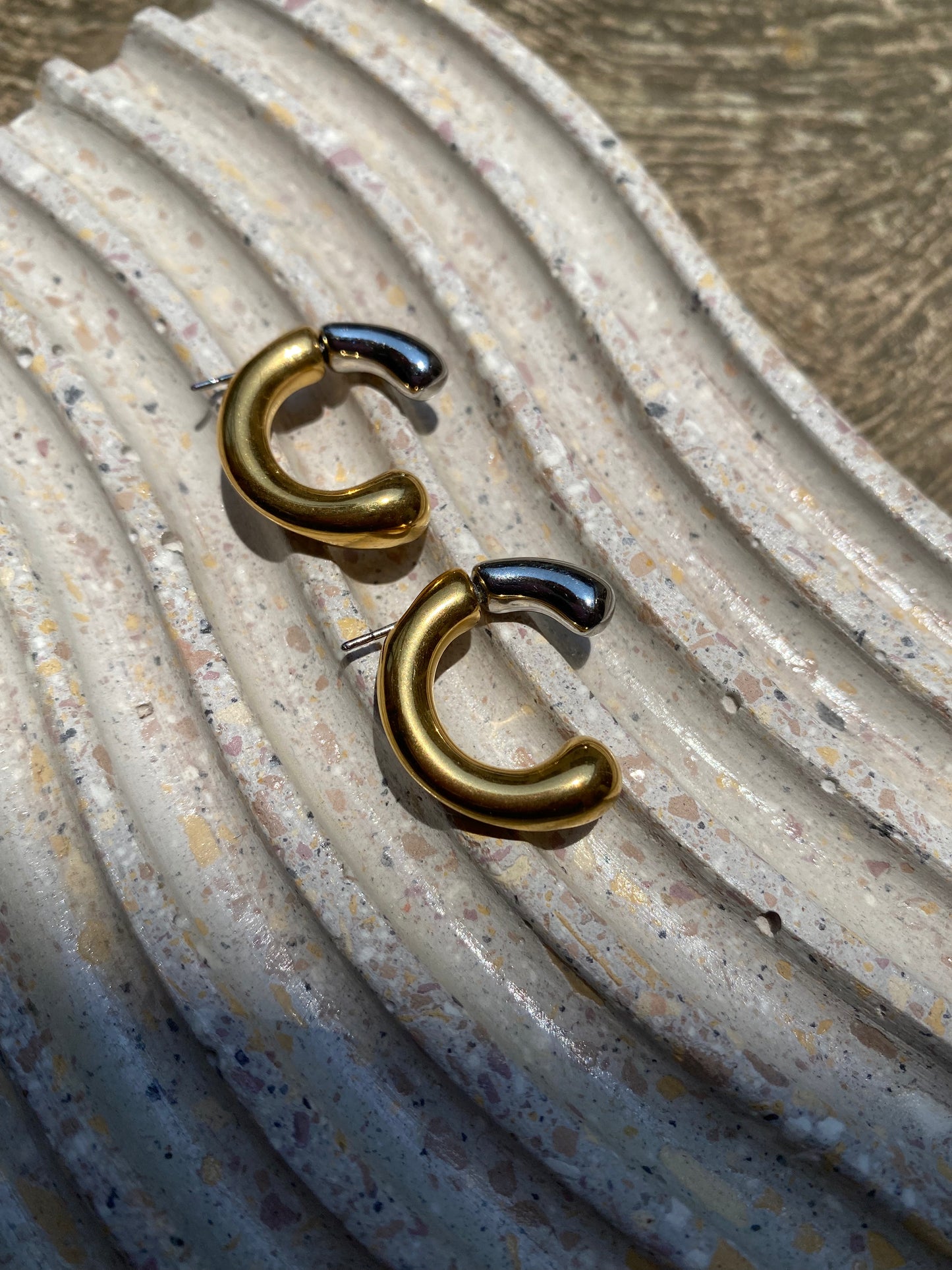 Semi Hoops Gold & Silver