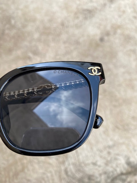 Lentes Chanel Negros Semicuadrados