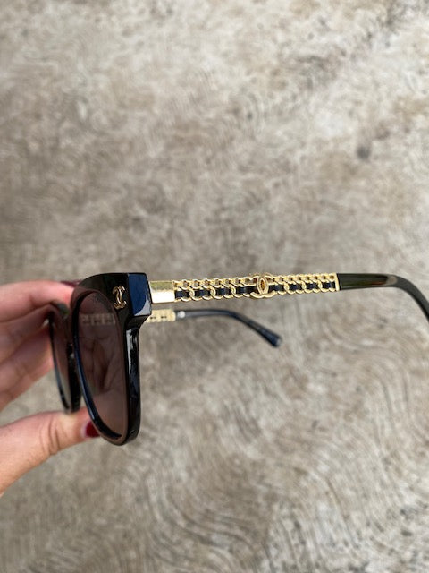 Lentes Chanel Negros Semicuadrados