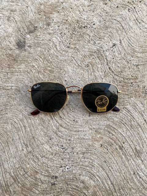 Lentes Ray-Ban Hexagonales Negro con Gold