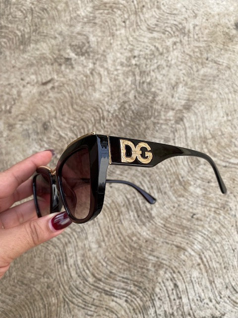 Lentes Cat Eye Tipo D&G Café Con Negro