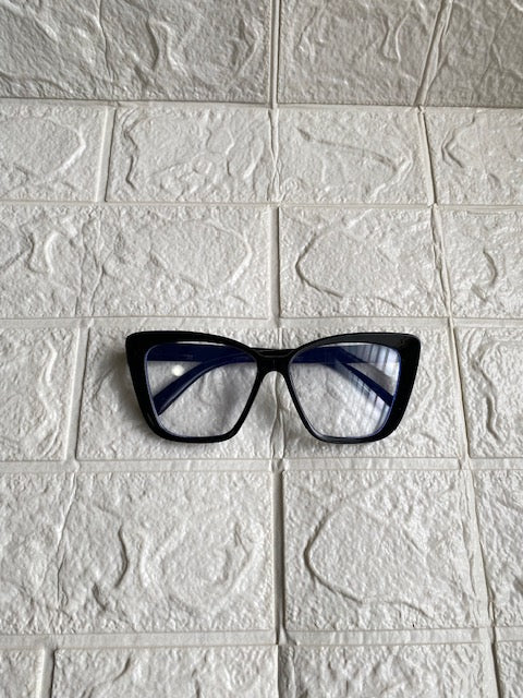 Lentes Cat Eye Todo Negro Comb