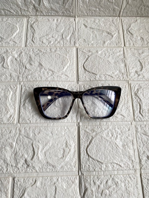 Lentes Cat Eye Todo Leopardo C/ Negro Comb