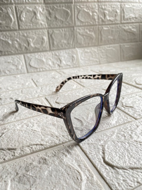 Lentes Cat Eye Todo Leopardo C/ Negro Comb
