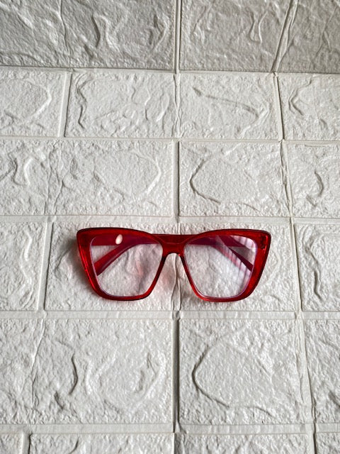 Lentes Cat Eye Todo Rojos Comb