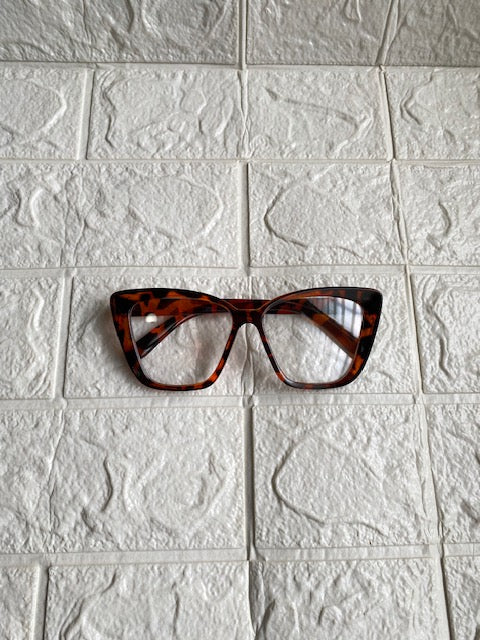 Lentes Cat Eye Todo Leopardo C/ Cafe Comb