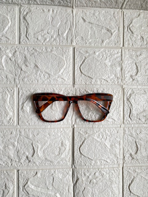 Lentes Cat Eye Todo Leopardo C/ Cafe Comb