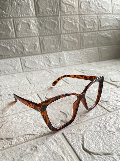 Lentes Cat Eye Todo Leopardo C/ Cafe Comb