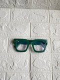 Lentes Cuadrados Gruesos Verdes