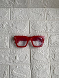 Lentes Cuadrados Gruesos Rojos