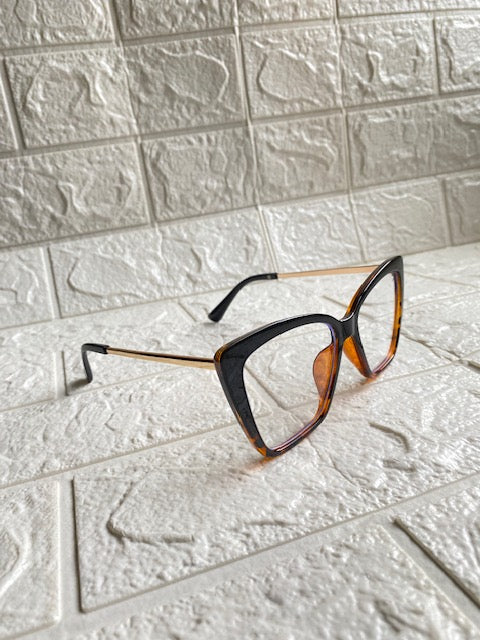 Lente Ojo de Gato Negros-Leopardo con Gold