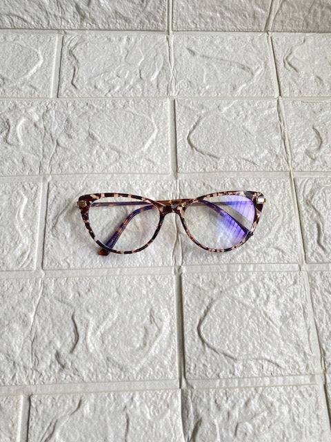 Lentes Pequeños Leopardo Cat Eye Negro Corte Diamante