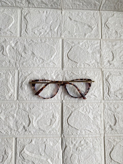Lentes Pequeños Leopardo Cat Eye Negro Corte Diamante