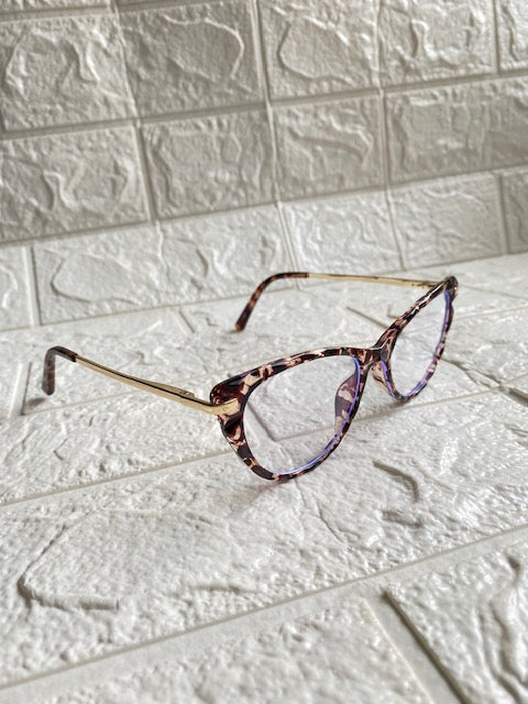 Lentes Pequeños Leopardo Cat Eye Negro Corte Diamante