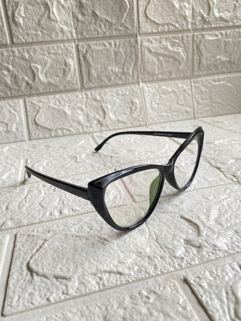 Lentes Cat Eye Negro Corte Semi Diamante