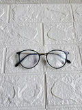 Lentes Semiredondos Negro Con Dorado