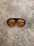 Lente Aviador Naranja con Aro Negro Linea Metal