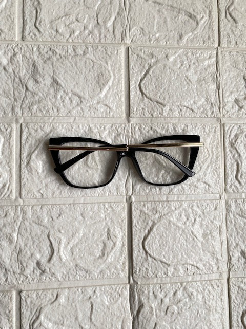 Lentes Cat Eye Marco Relieve Negros