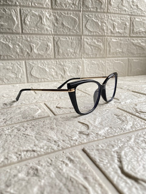 Lentes Cat Eye Marco Relieve Negros