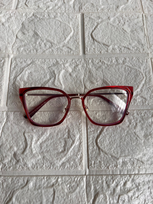 Lentes Cat Eye Marco Rojo