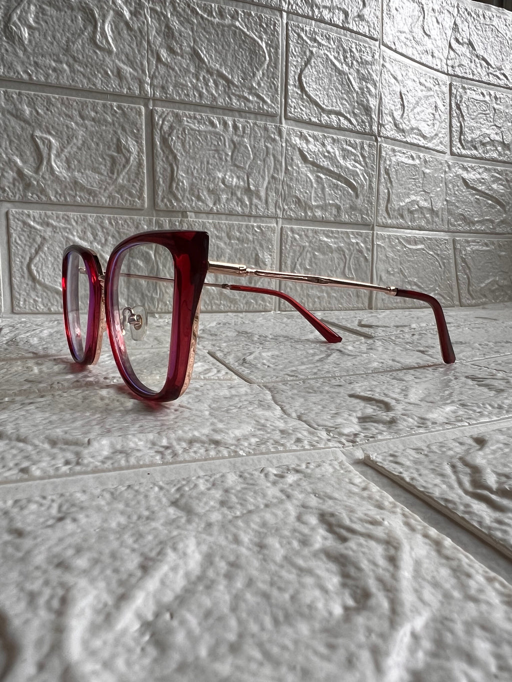 Lentes Cat Eye Marco Rojo