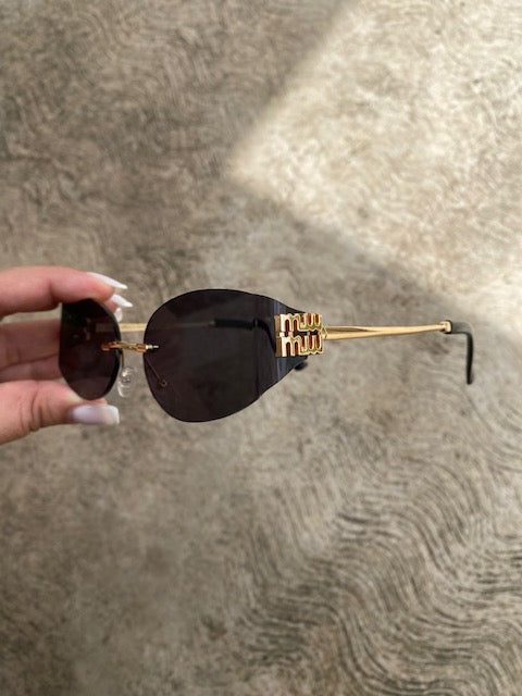 Lentes Tipo Miu Miu Pequeños Negros