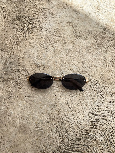 Lentes Tipo Miu Miu Ovalado Negros Sin Aro