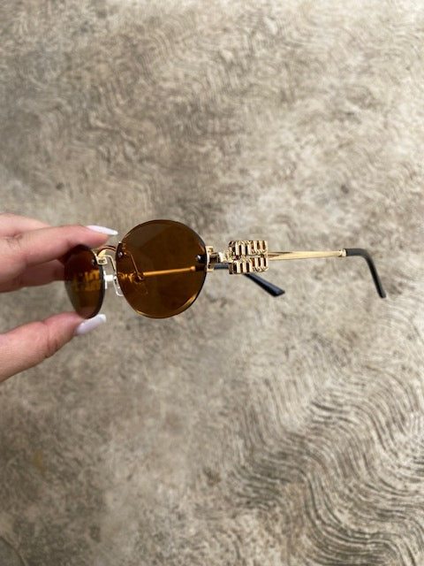 Lentes Tipo Miu Miu Ovalado Cafe Sin Aro
