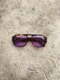 Lentes Morados con Aro Leopardo