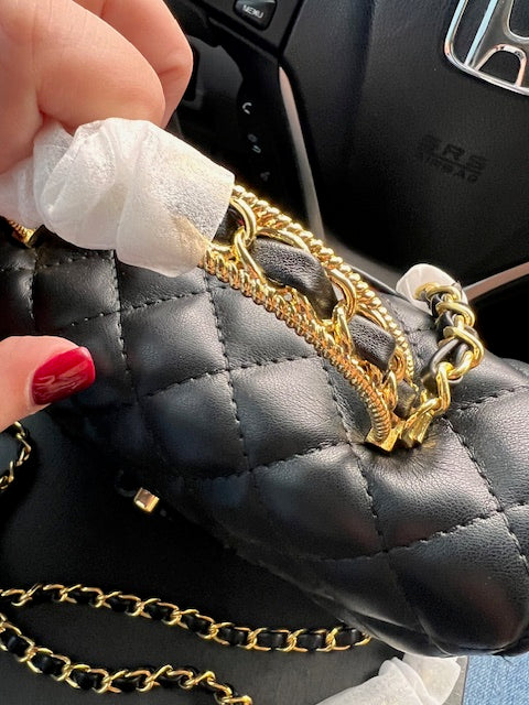 Cartera Chanel Negra c/ Dorado