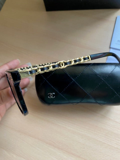 Lentes Chanel Negros Division Gold