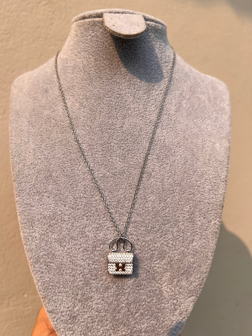 Cadena Hermes Cartera Silver