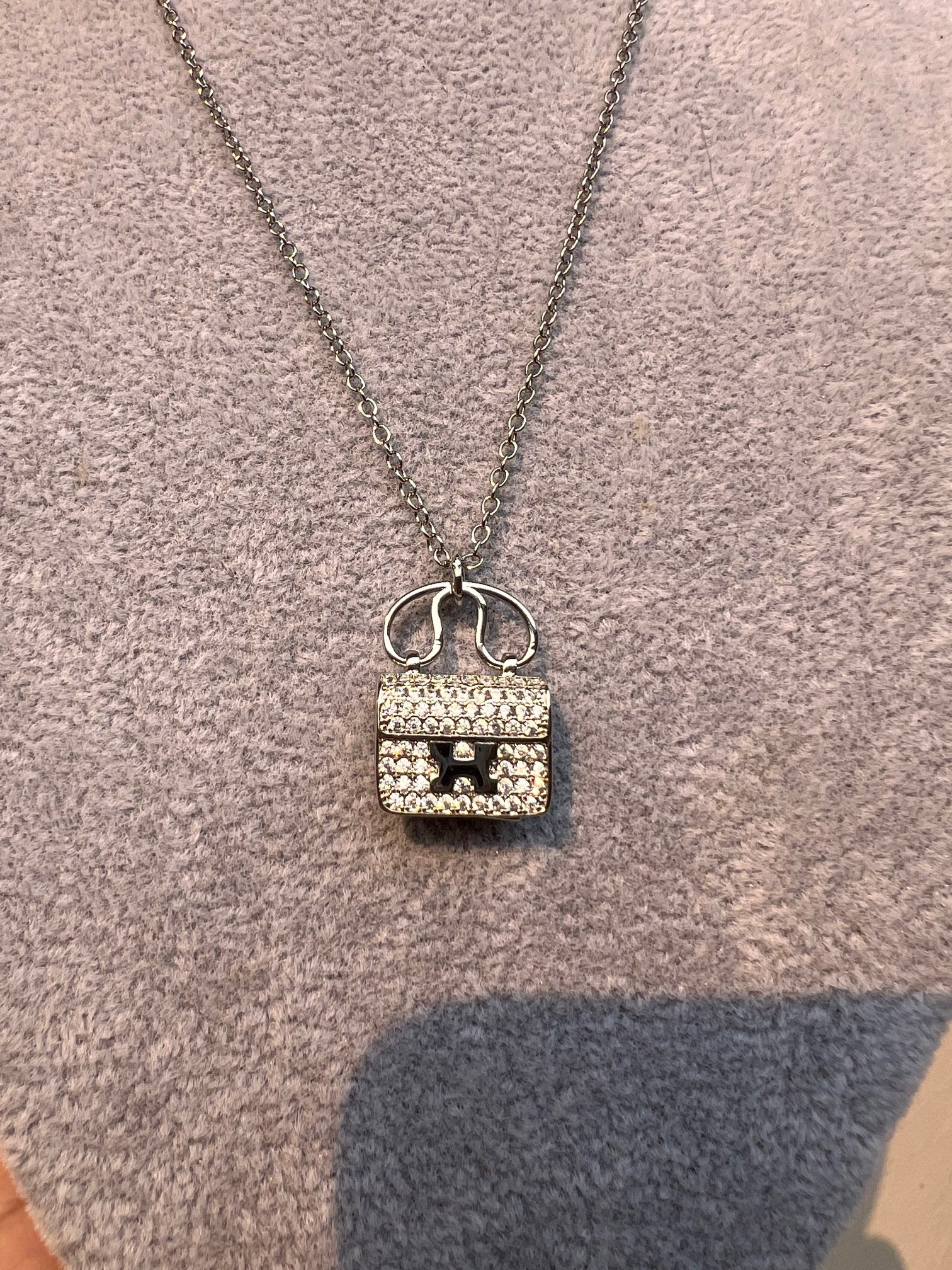 Cadena Hermes Cartera Silver