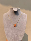 Cadena Hermes Naranja/Gold Gde