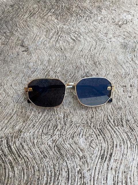 Lentes tipo Miu Miu Hexagonales Negros