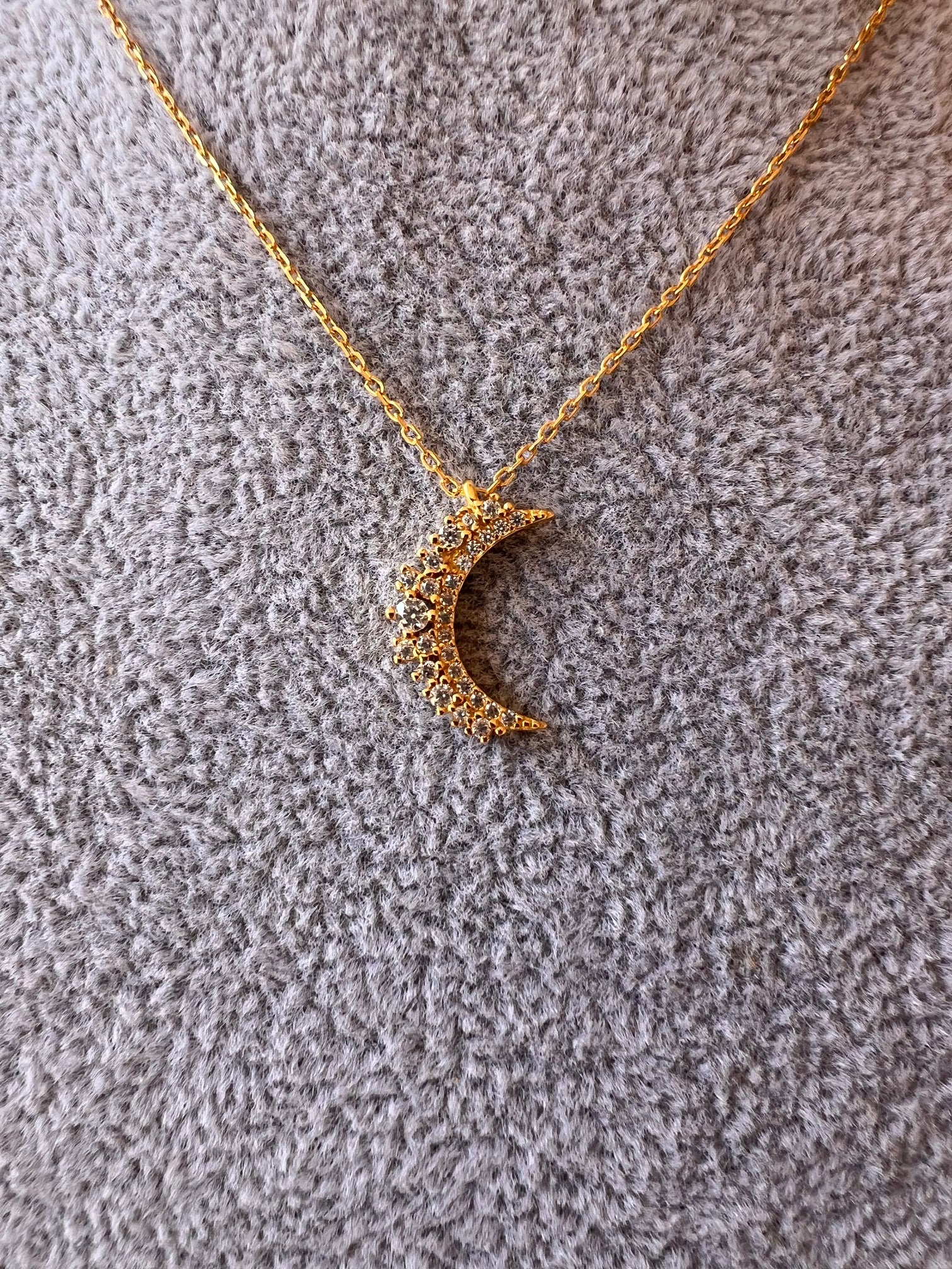 Cadena Luna Brillante Gold