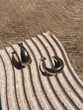 Hoops Silver Snake Skin