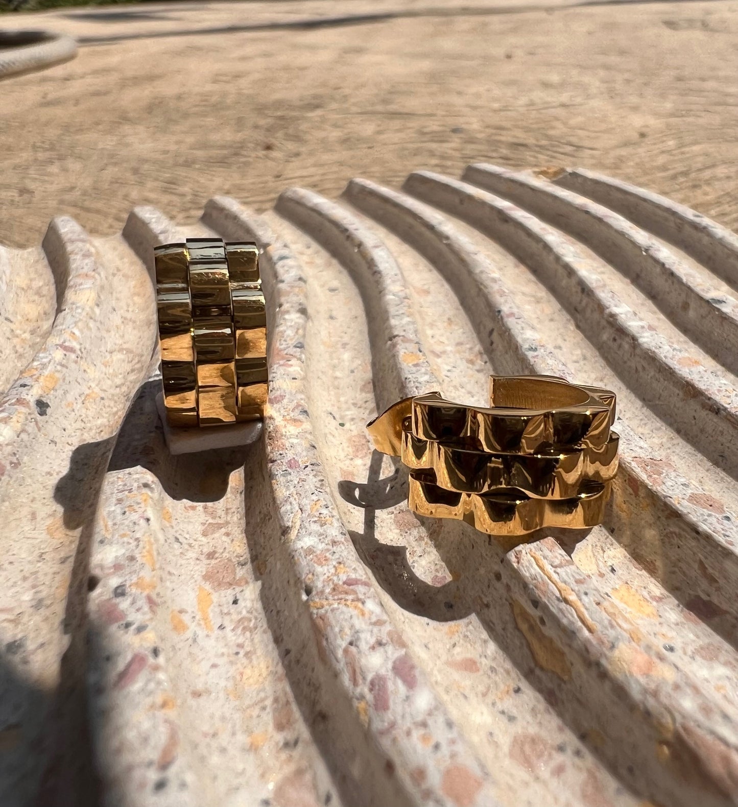 Hoops tipo rolex gold pequeña