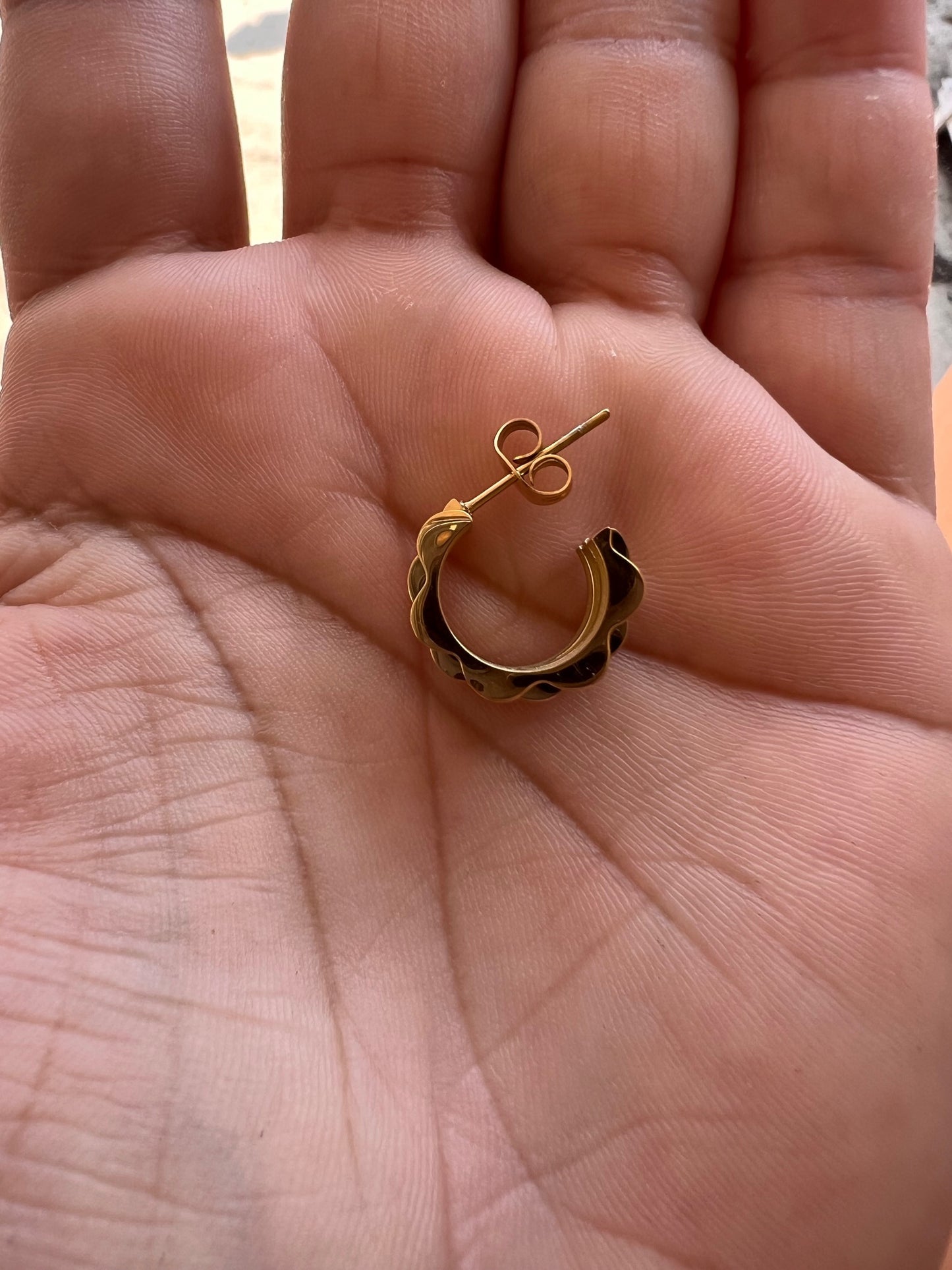 Hoops tipo rolex gold pequeña