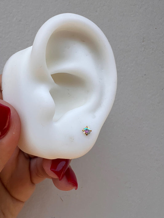 Piercing gold mini punto tornasol