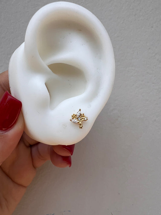 Piercing gold ramo de flores