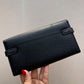Monedero negro HERMES cierre BIRKIN