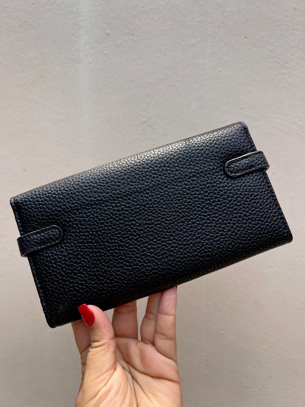 Monedero negro HERMES cierre BIRKIN