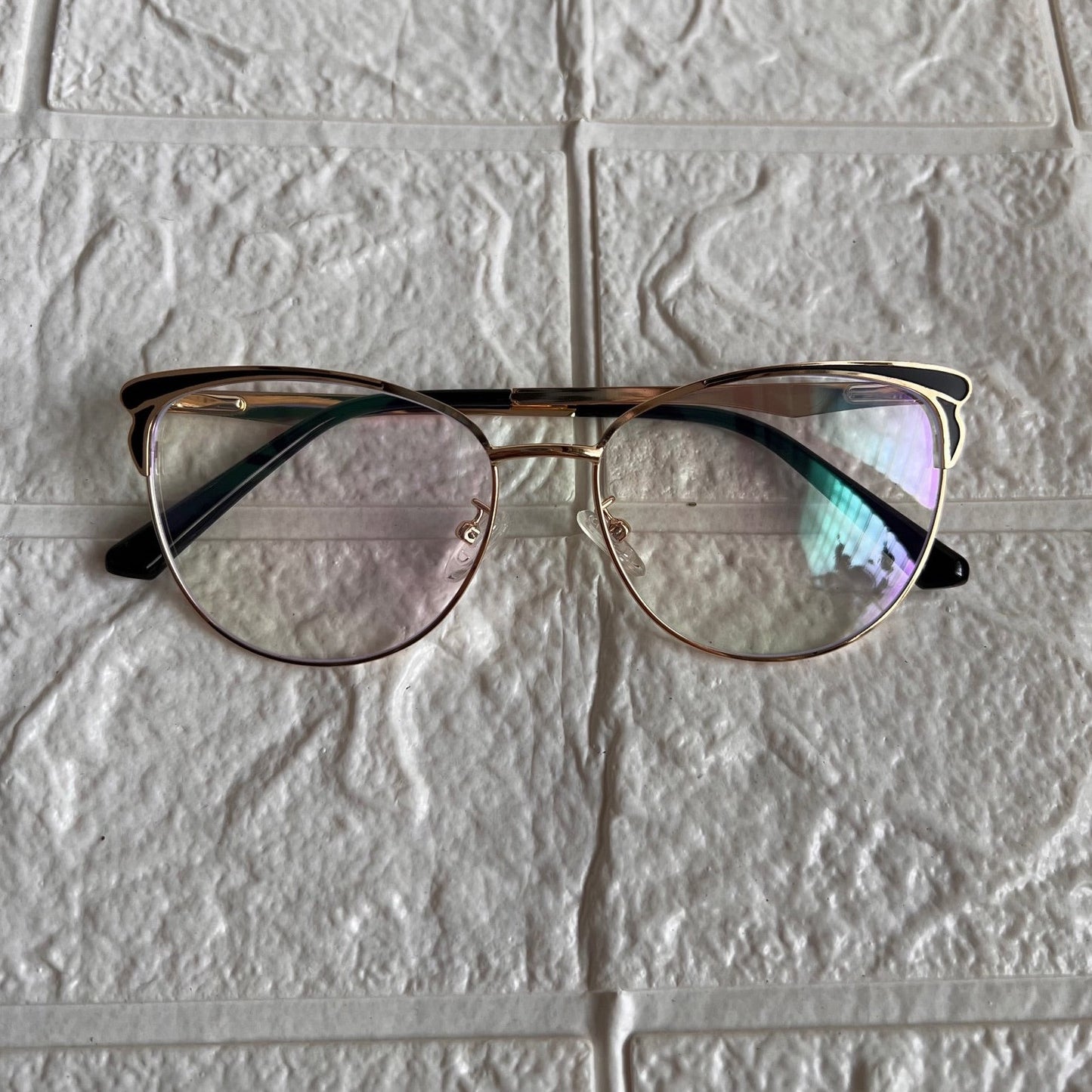 Lente Cat Eye Mini Mariposas Negros