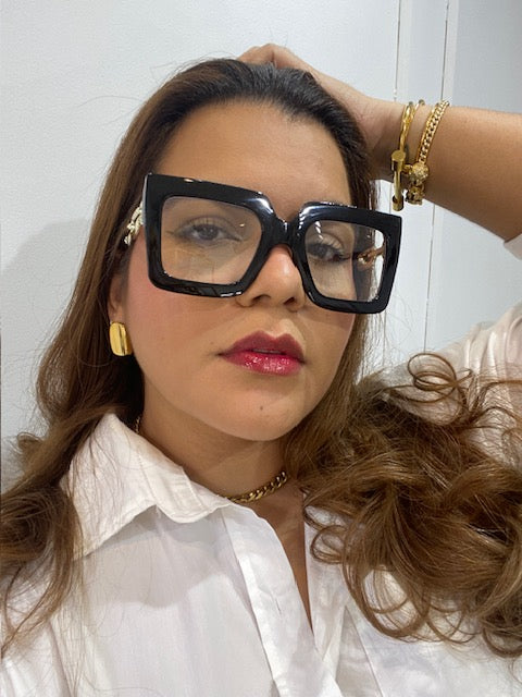 Lentes Negros Cuadrados Fancy