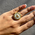 Anillo Versace Gold/White Ajustable