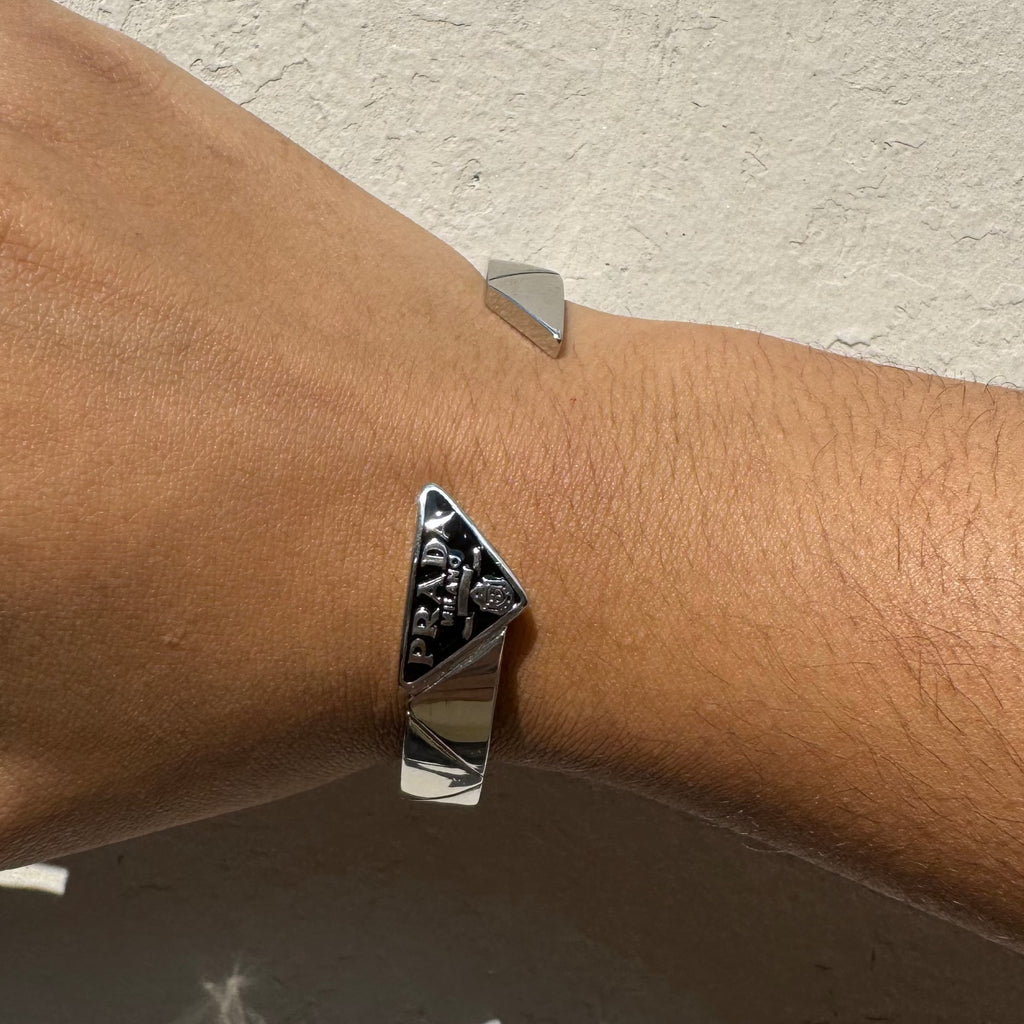 Bangle Silver Mini Logo Prada